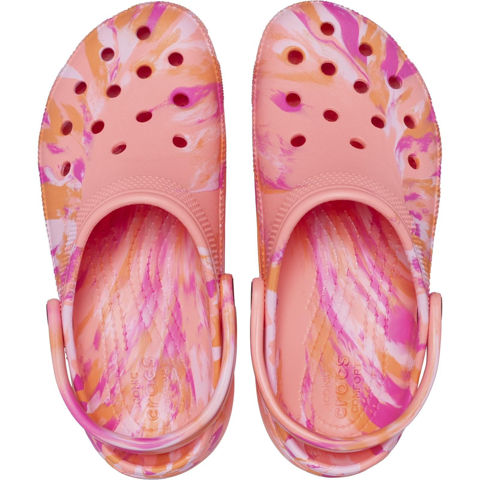 Crocs Classic Platform Marbled Clog Sandals
