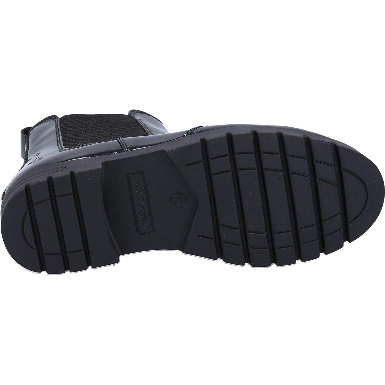 Hush Puppies Laura Patent JNR Chelsea Shoes