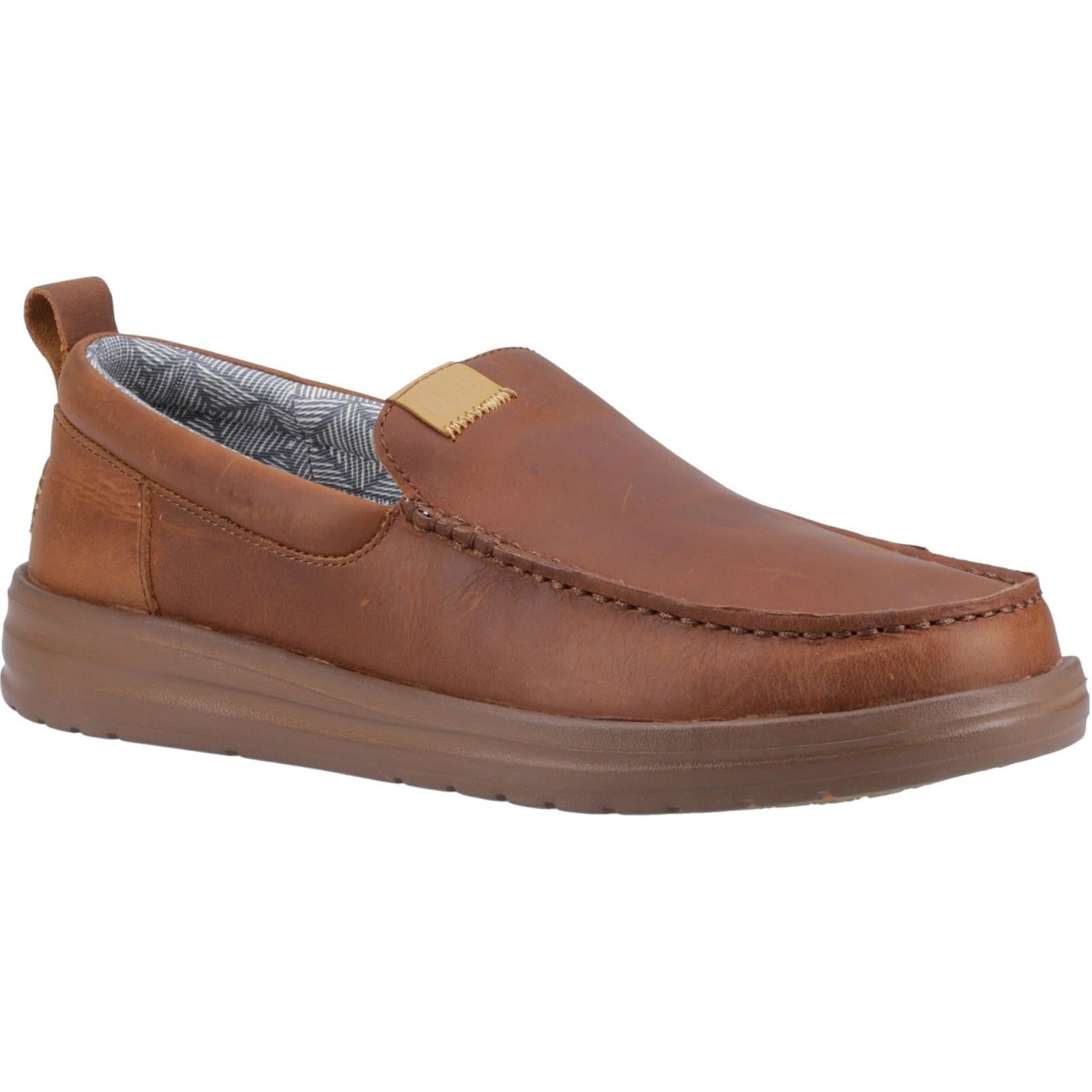 Hey Dude Wally Grip Moc Craft Leather Shoe