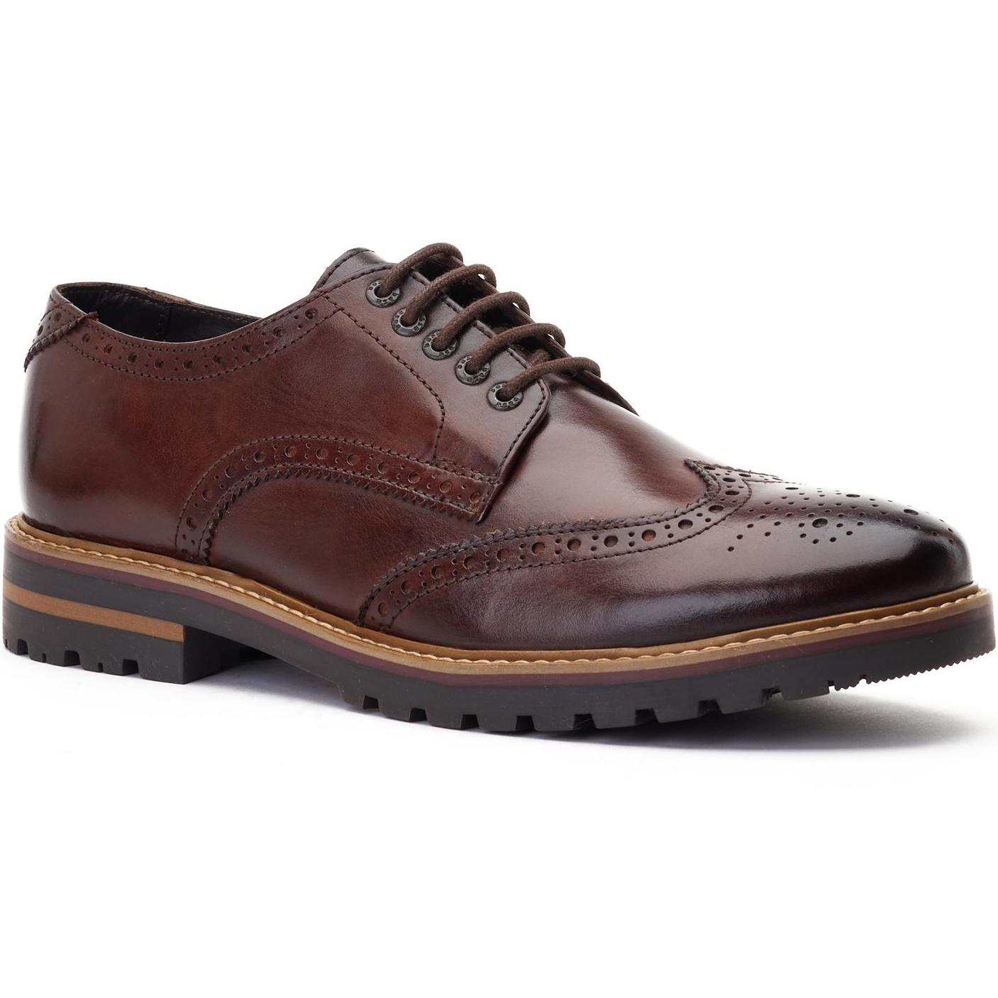 Base London Gibbs Washed Brogue Shoes