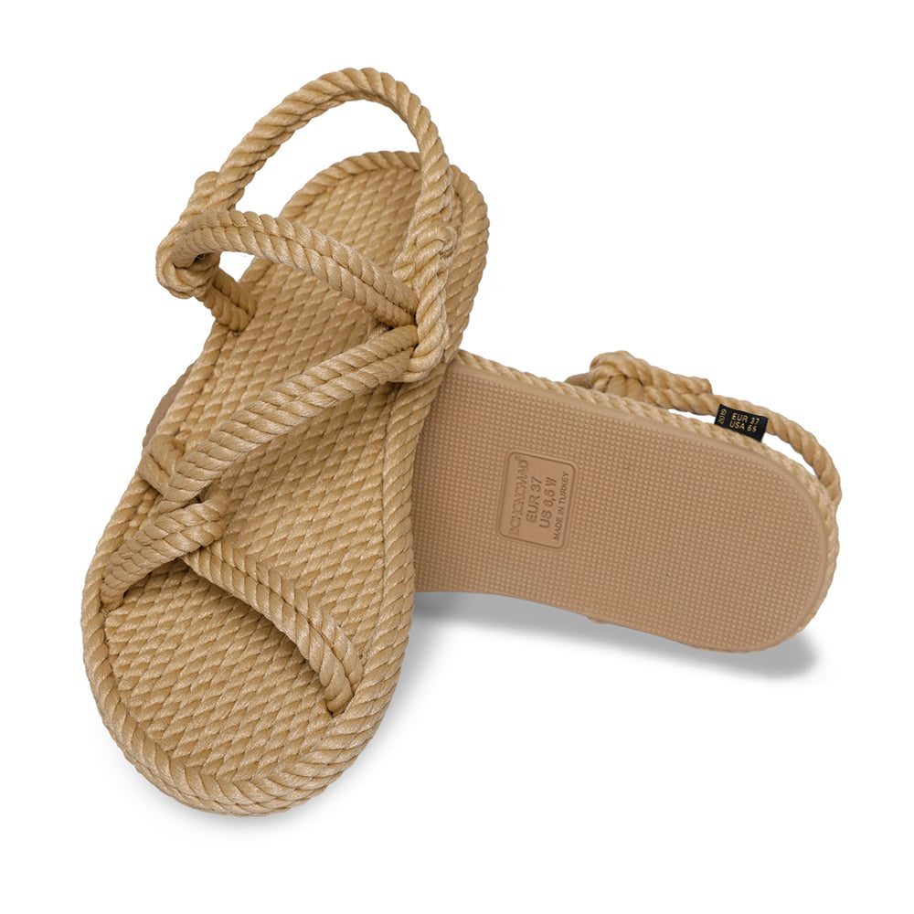 Bohonomad Mykonos Flat Rope Sandals