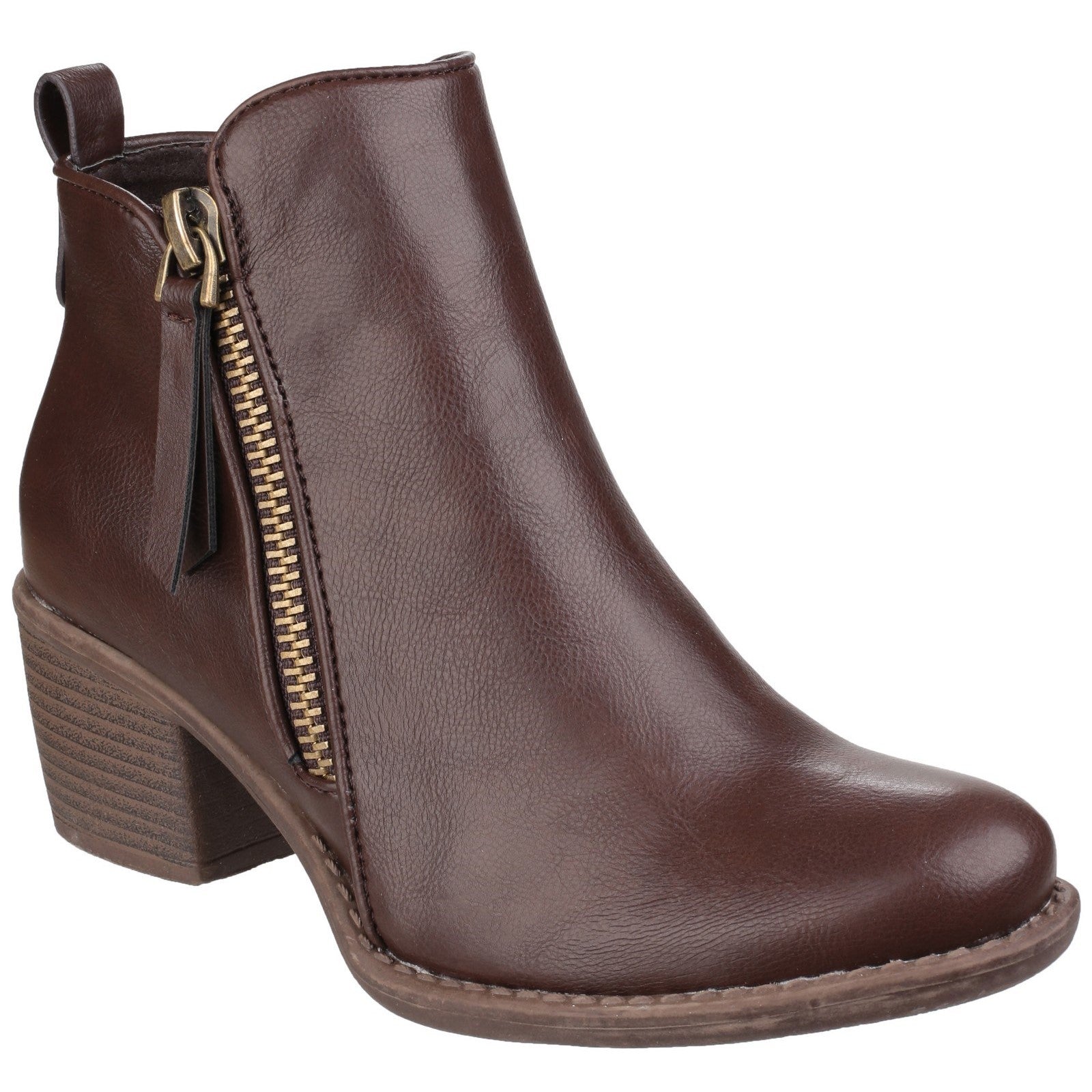 Divaz Dench Zip Up Ankle Boot