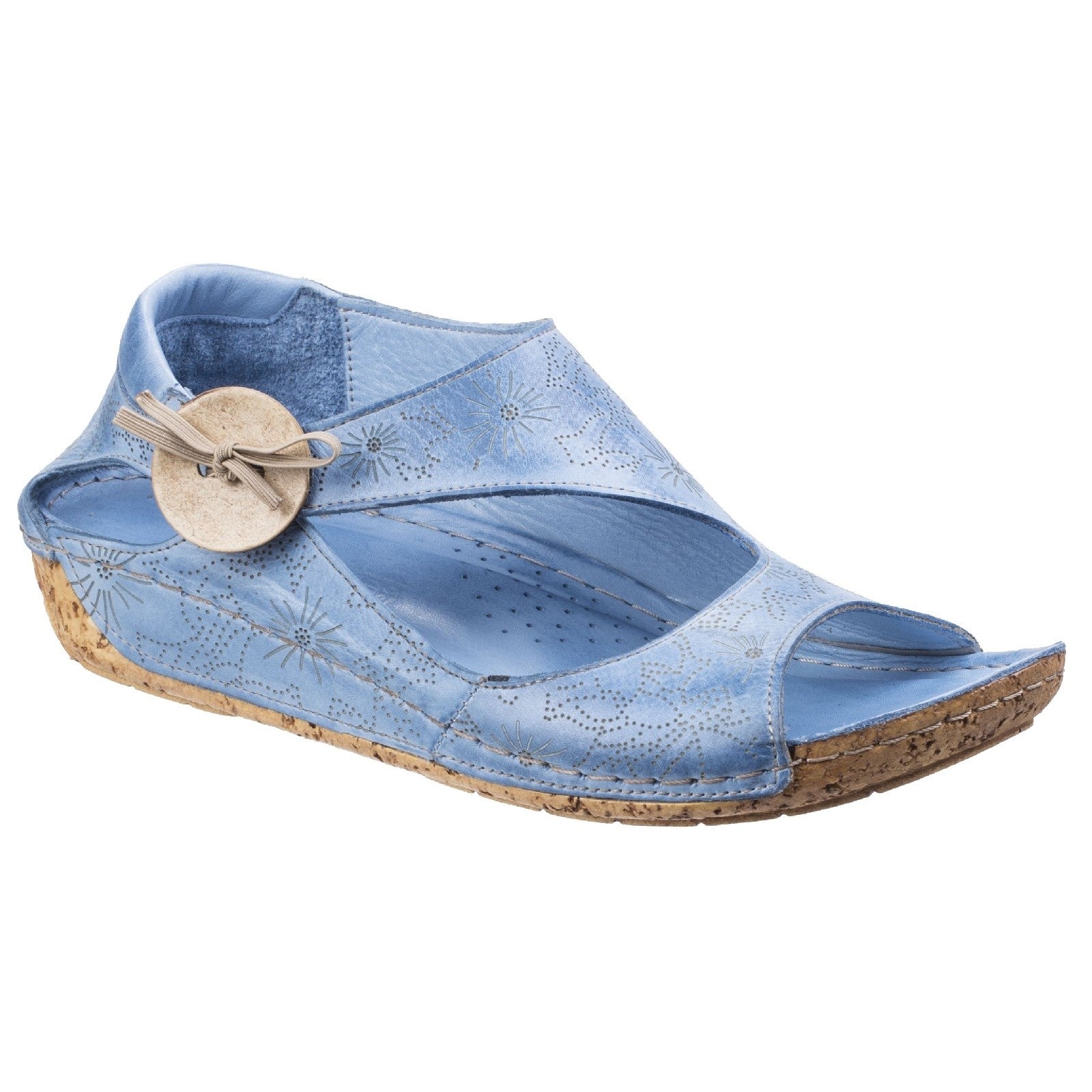 Riva Arlo Low Wedge Leather Sandal