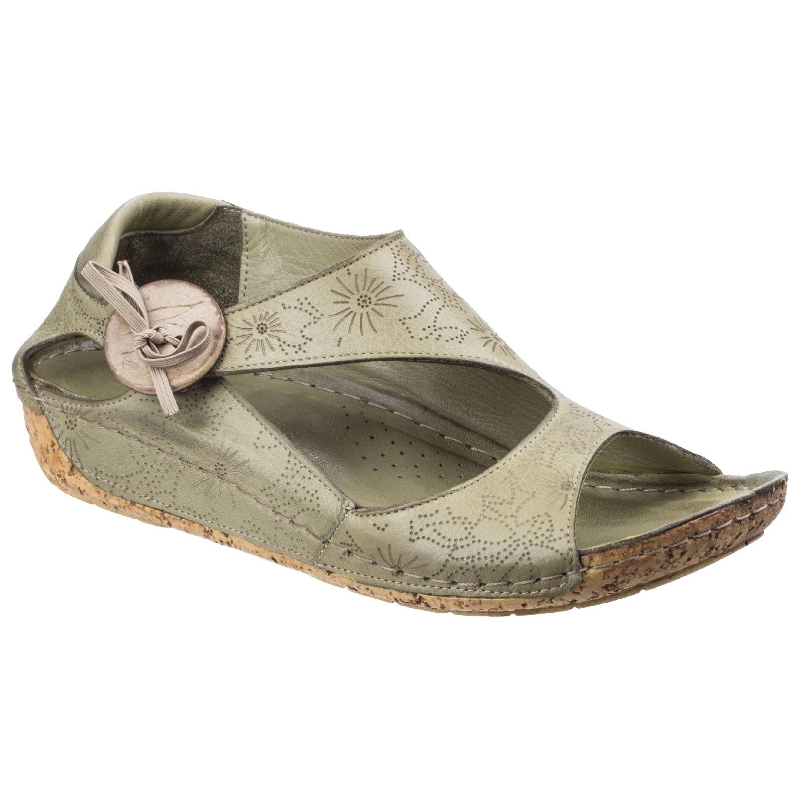 Riva Arlo Low Wedge Leather Sandal