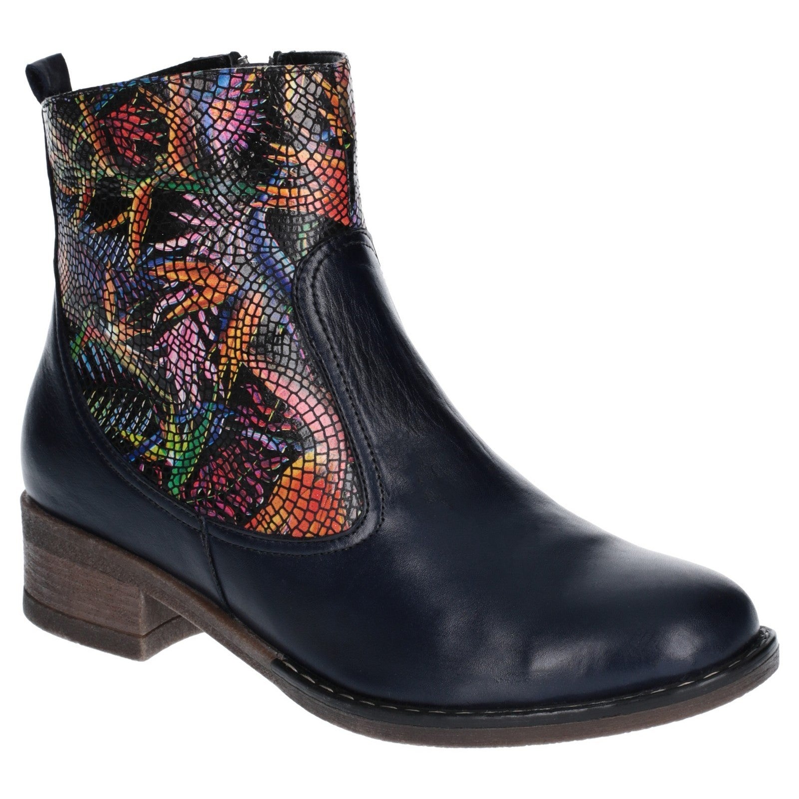 Riva Sesia Printed Lea/Lea Ankle Boot