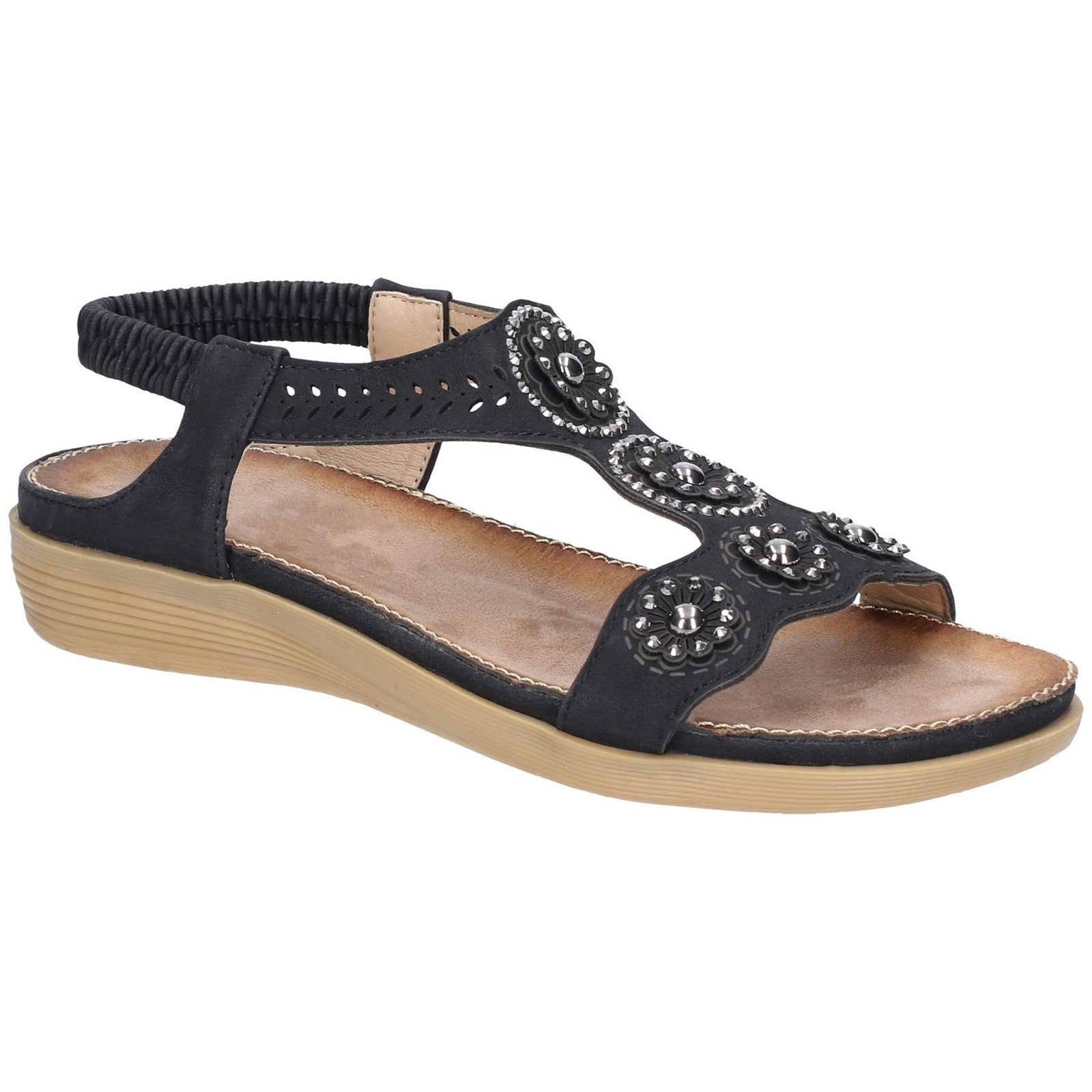 Fleet & Foster Caper Elastic T-Bar Sandal