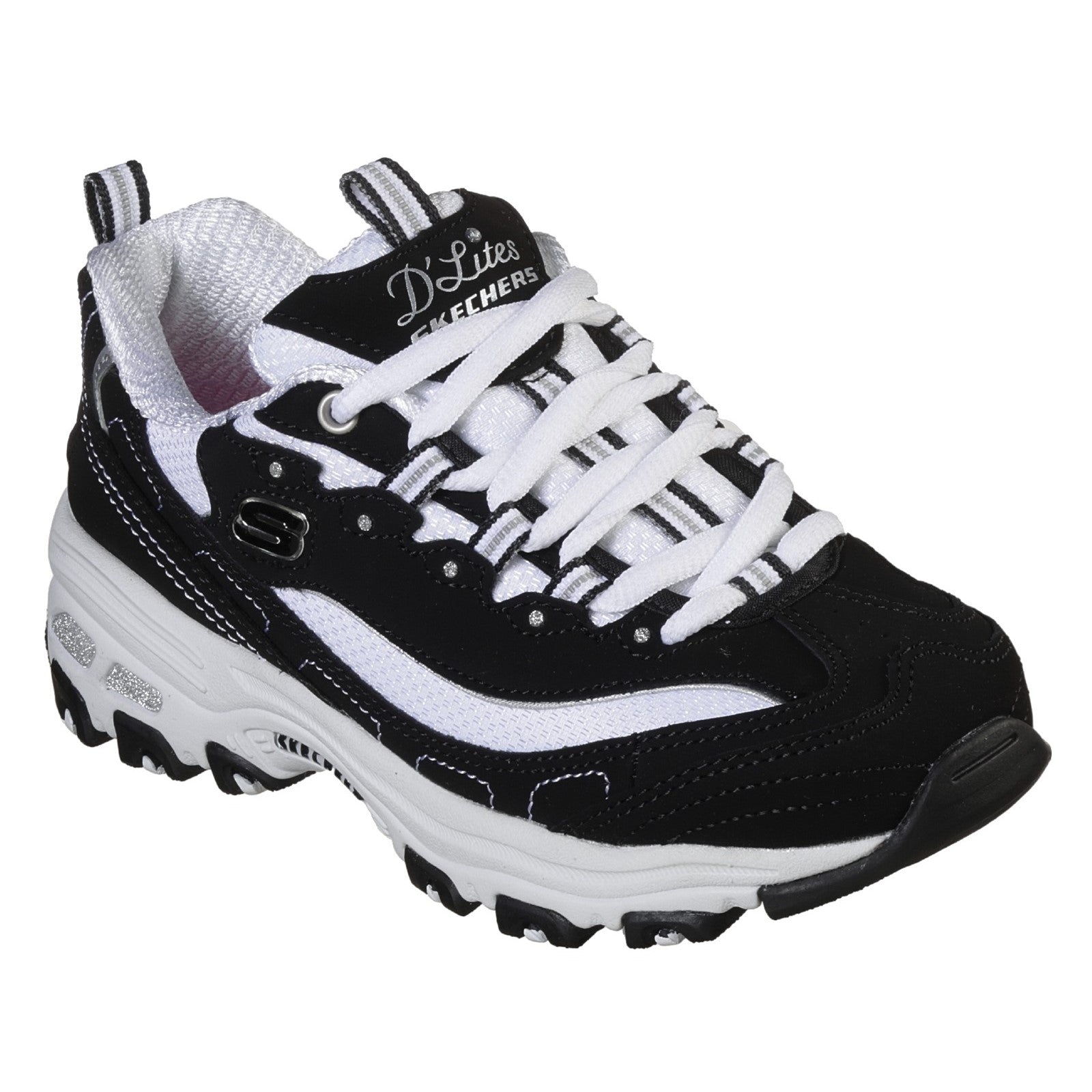 Skechers D'Lites - Biggest Fan Lace Up Trainer Air Cooled Memory Foam