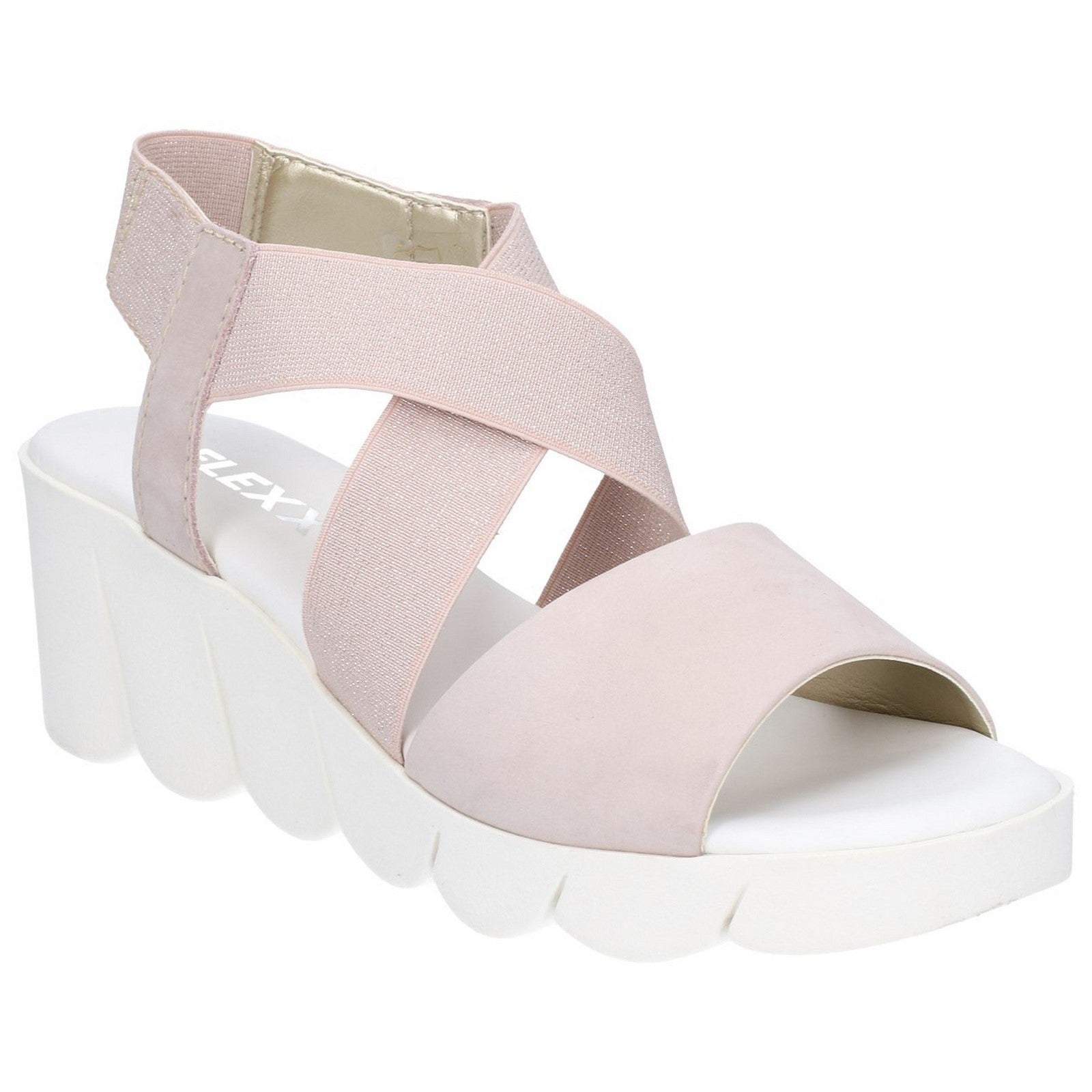 The Flexx Slincross Cross Over Elasticated Slip On Wedge Sandal