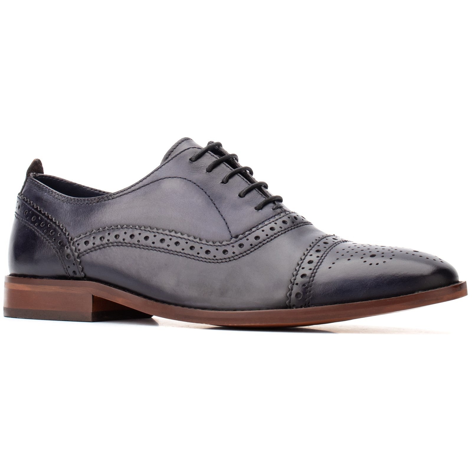 Base London Cast Washed Brogue Shoe