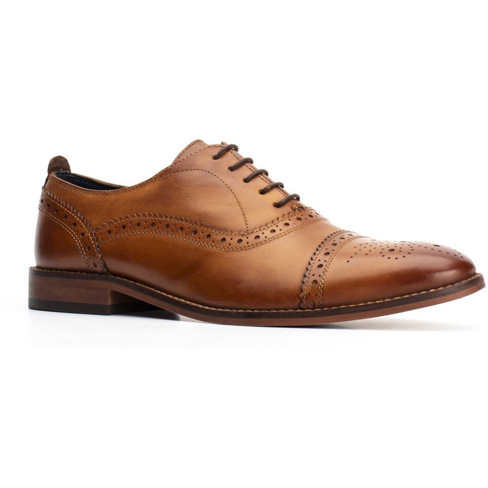 Base London Cast Washed Brogue Shoe