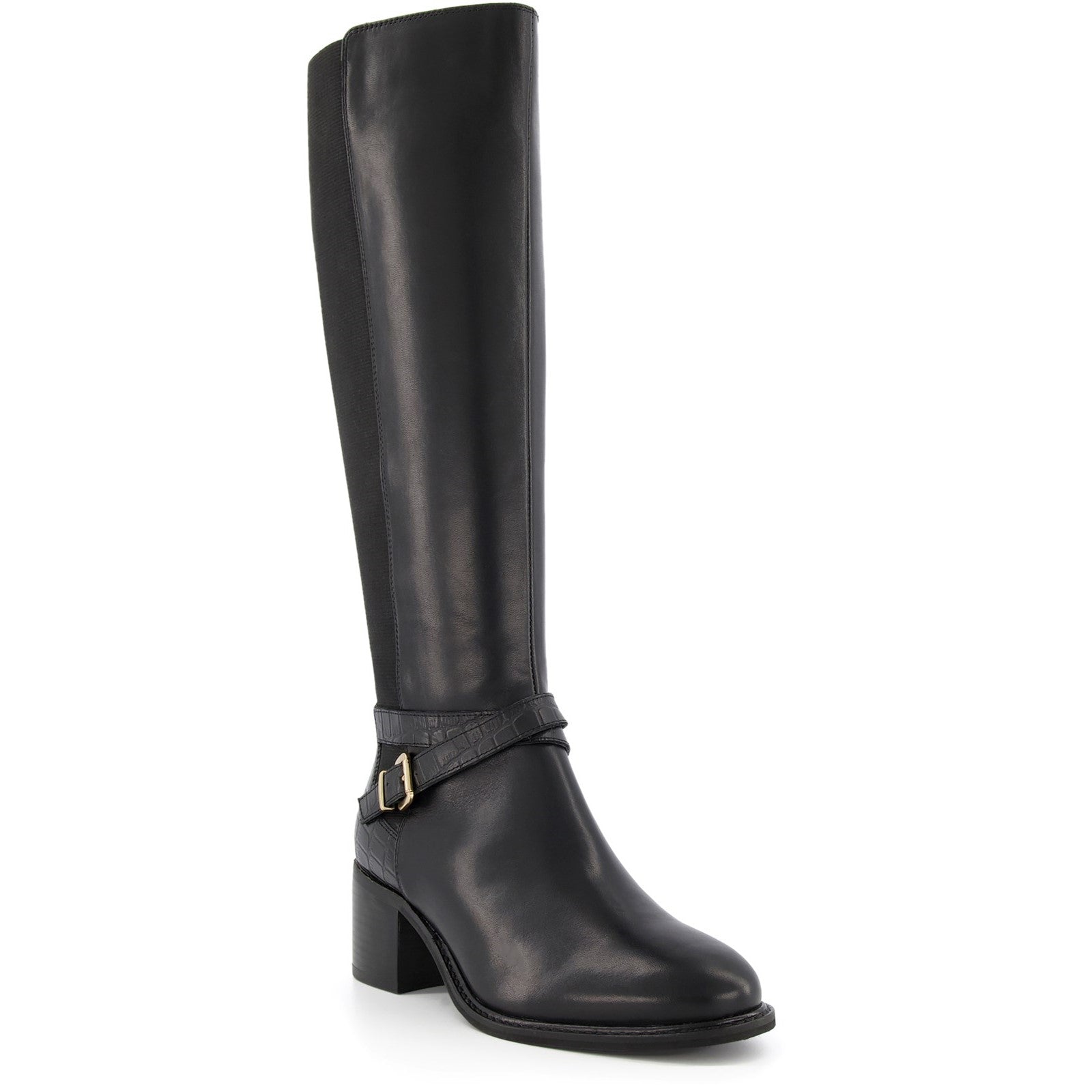 Dune London Tildings Strap Detail High Leg Boot