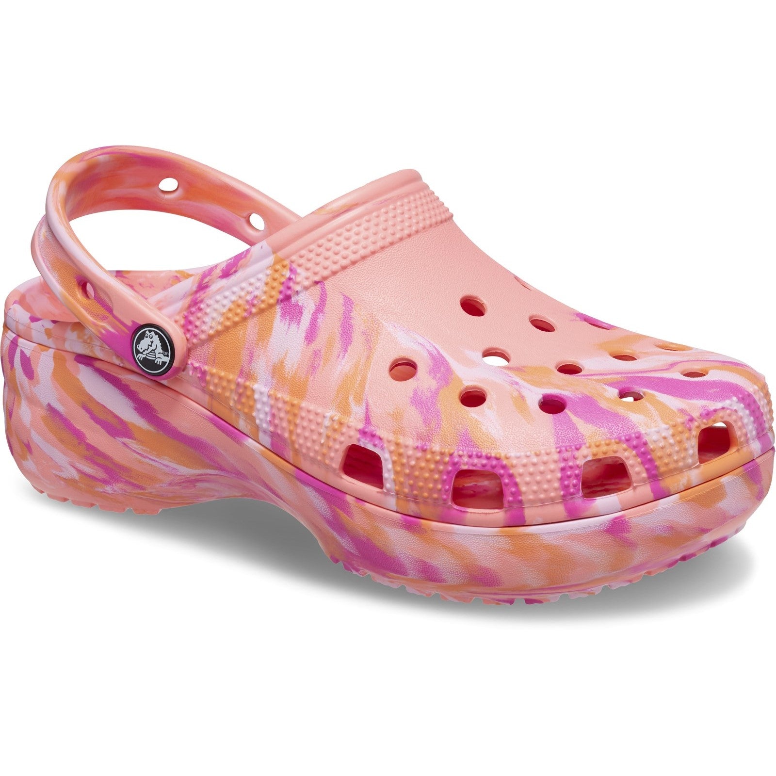 Crocs Classic Platform Marbled Clog Sandals
