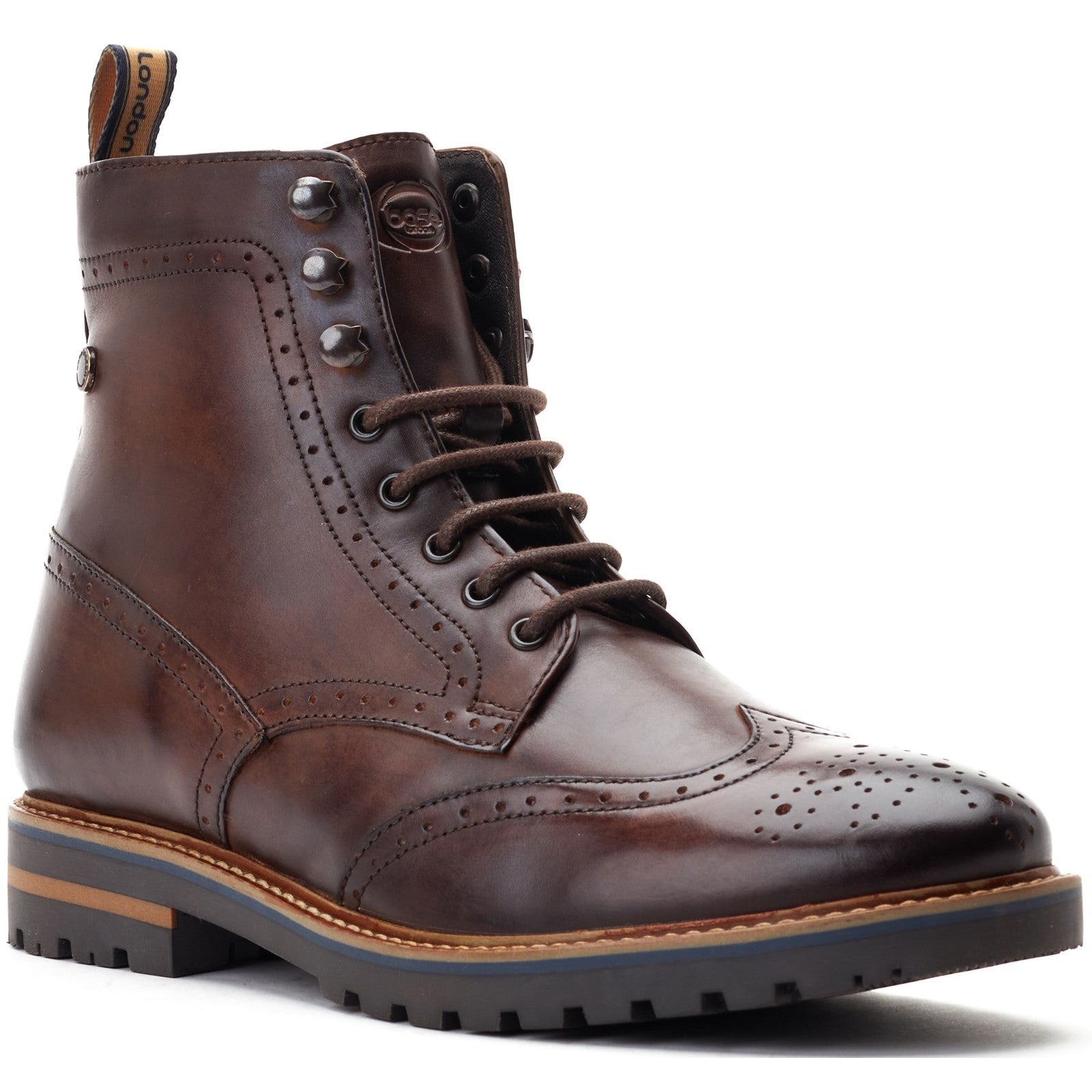 Base London Grove Washed Brogue Boot