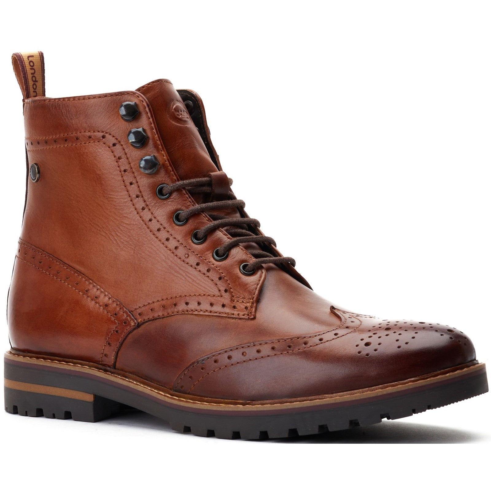 Base London Grove Washed Brogue Boot