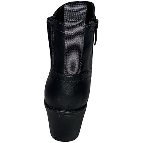 Miss Shoes Inside Zip Gusset Wedge Boots