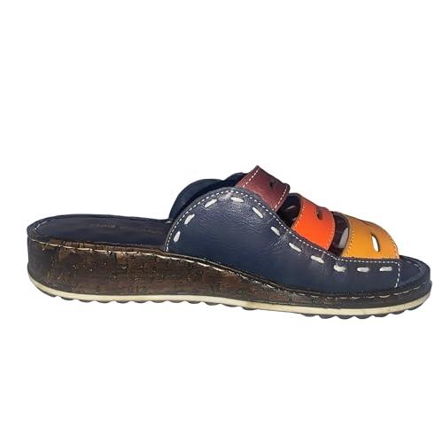 Miss Shoes 3 Bar Slip on Heels