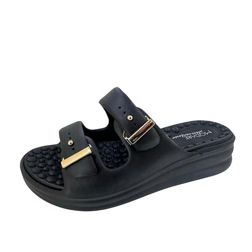 Miss Shoes Twin Adjustable Buckle Open Sandals