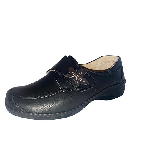 Miss Shoes Touch Fastening X Wide