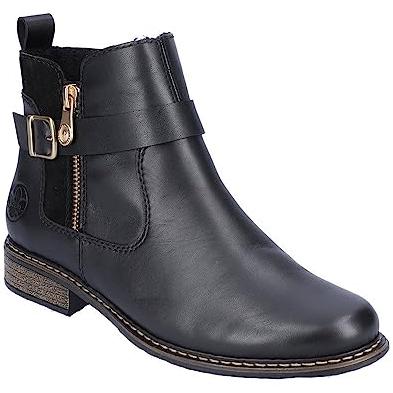 Rieker Antistress Womens Black Leather Ankle Boot Z4959 Boots