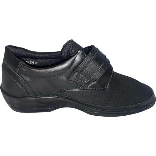 Miss Shoes X Wide Touch Fastening Flats