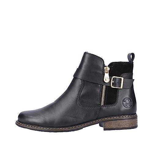 Rieker Antistress Womens Black Leather Ankle Boot Z4959 Boots