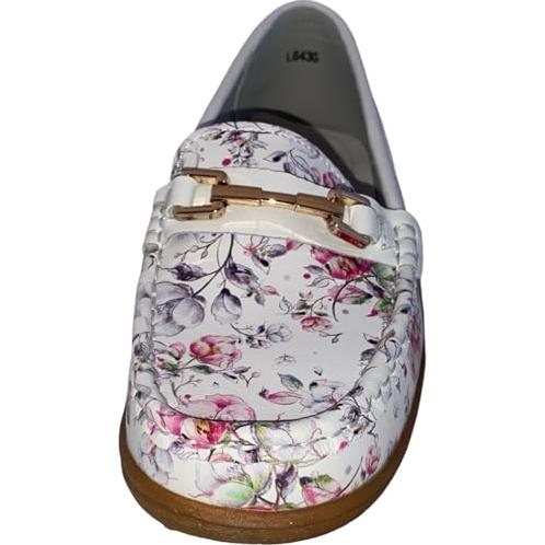 Miss Shoes Saddle Grip Trim Casual Flats
