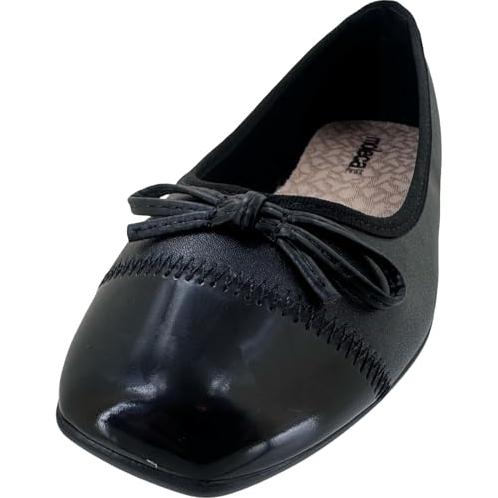 Miss Shoes Square Toe Patent Ballet Flats