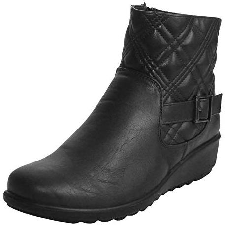 Cushion Walk Chelsea Womens Ladies Lightweight Zip Up Girls Casual Comfort Ankle Boots UK Sizes 4-8