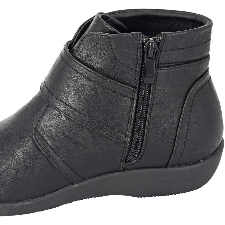 Miss Shoes X-wide Touch Fastening Boots