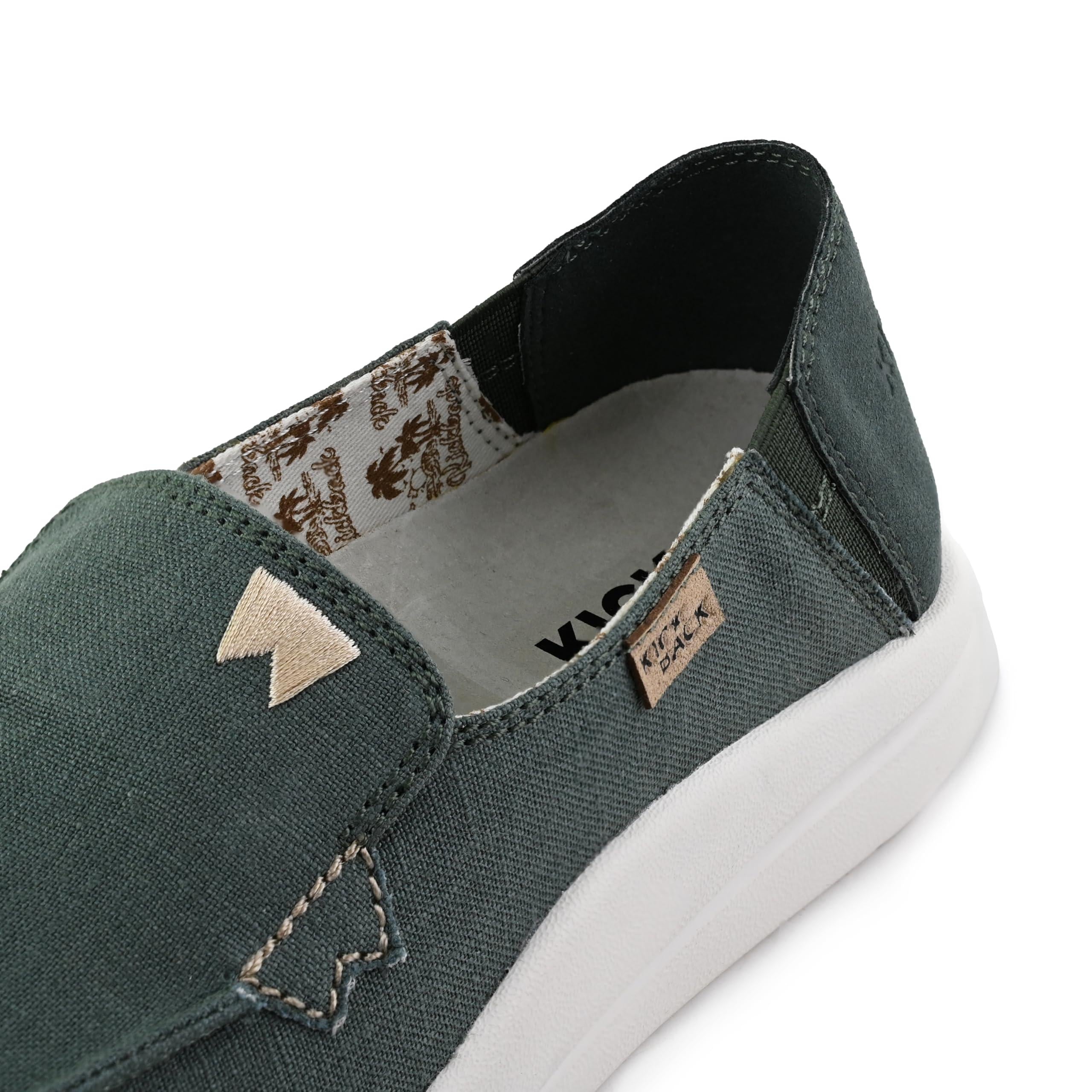 Kickback Rizzo Women???s Slip On Canvas & Linen Loafers ??? Lightweight Casual Shoes - Convertible Kick Down Heel Design for a Relaxed Everyday Summer Shoe K20109013 Flats