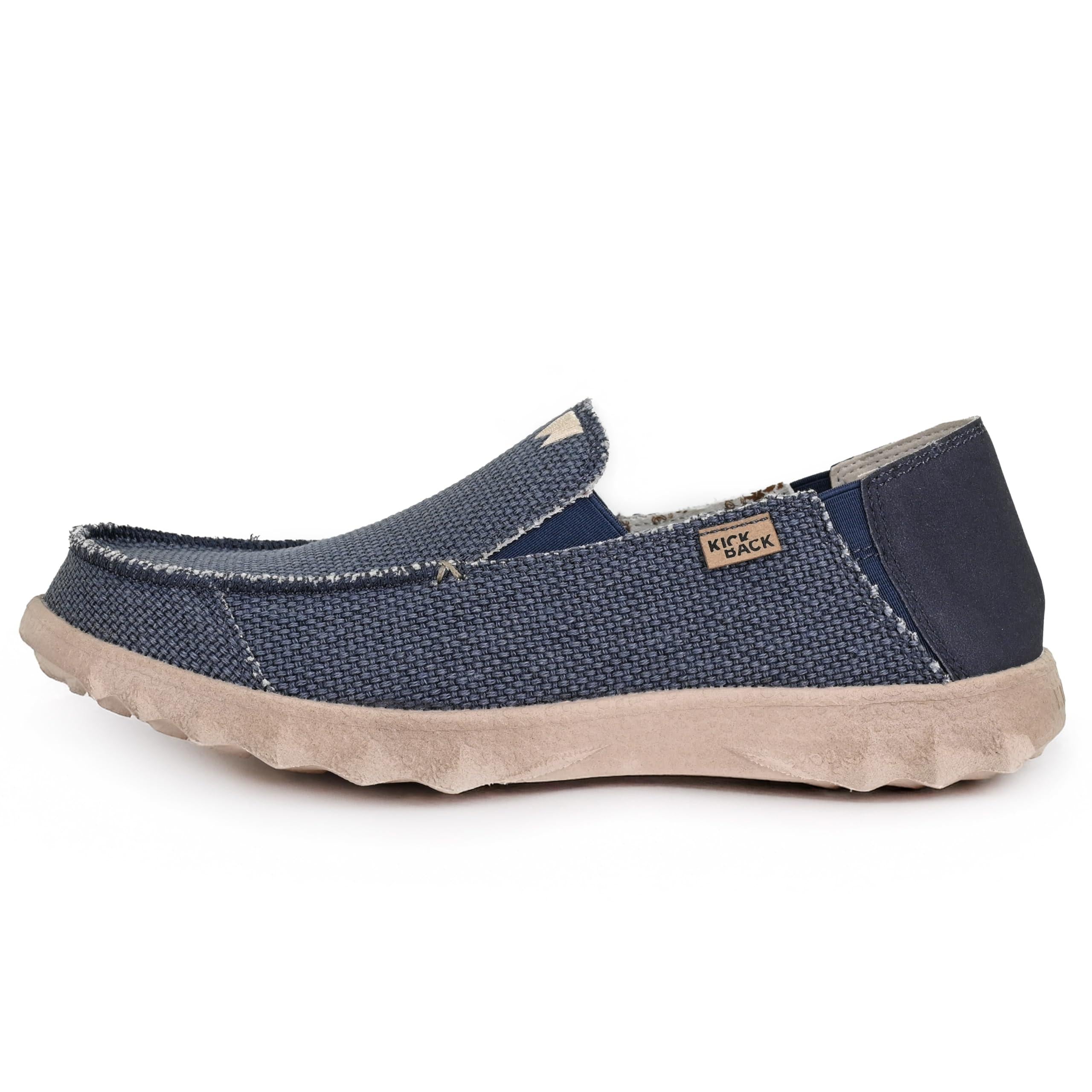 Kickback Couch Classic Men's Slip-On or Slide in Canvas Loafers Shoes