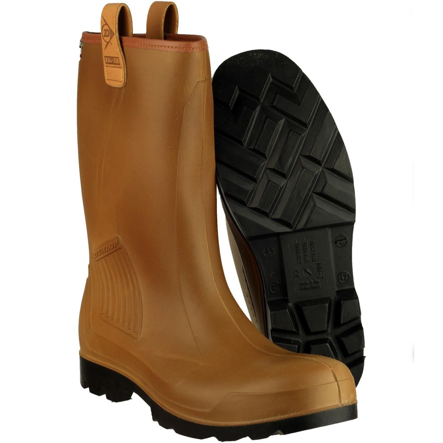 Dunlop Rig Air fur lined full safety wellington Boots