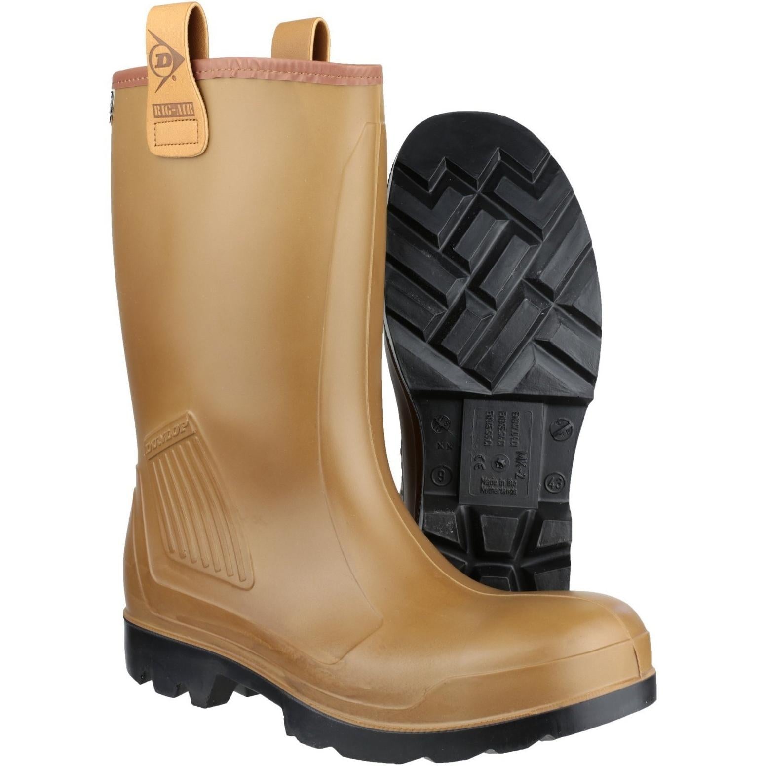 Dunlop Rig Air fur lined full safety wellington Boots