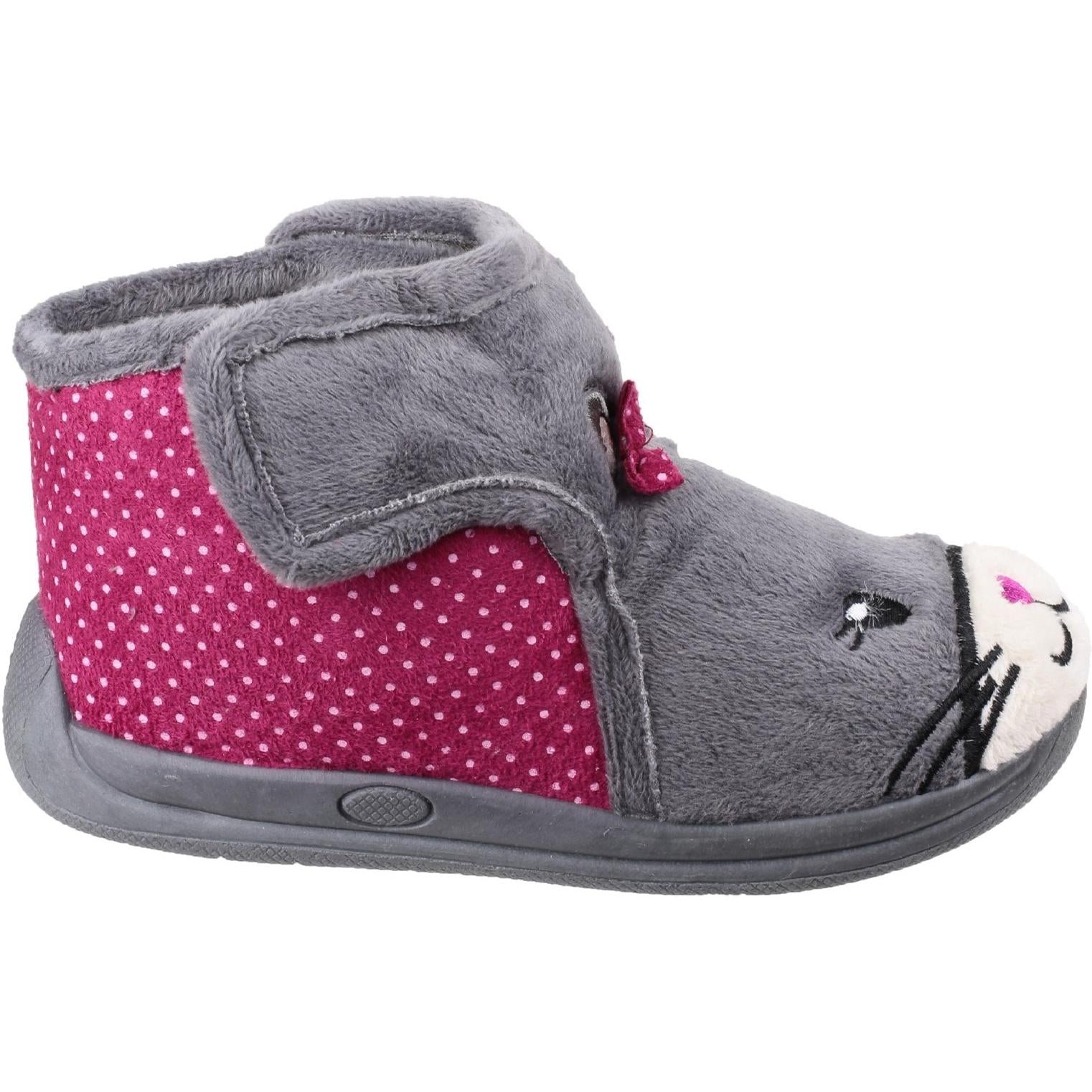 Mirak Kitty Touch Fastening Bootie Slipper