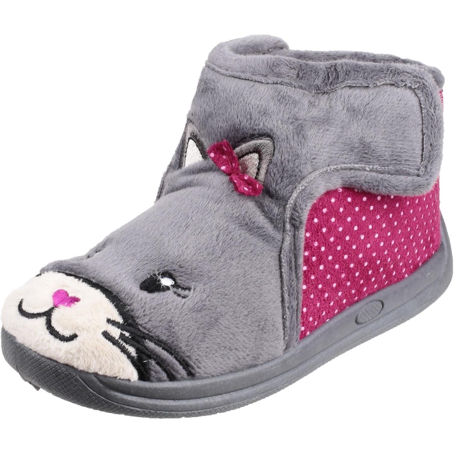 Mirak Kitty Touch Fastening Bootie Slipper