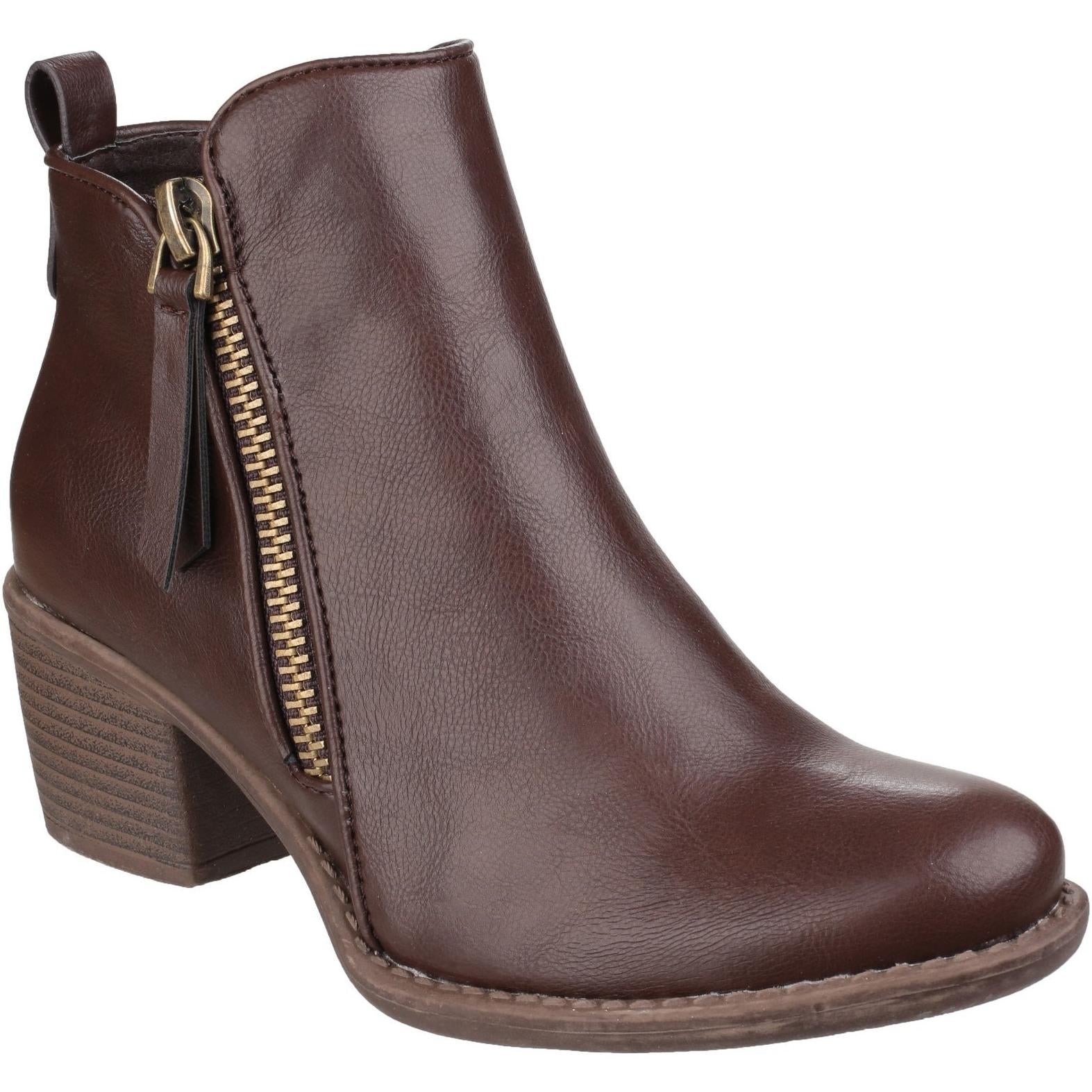 Divaz Dench Zip Up Ankle Boot