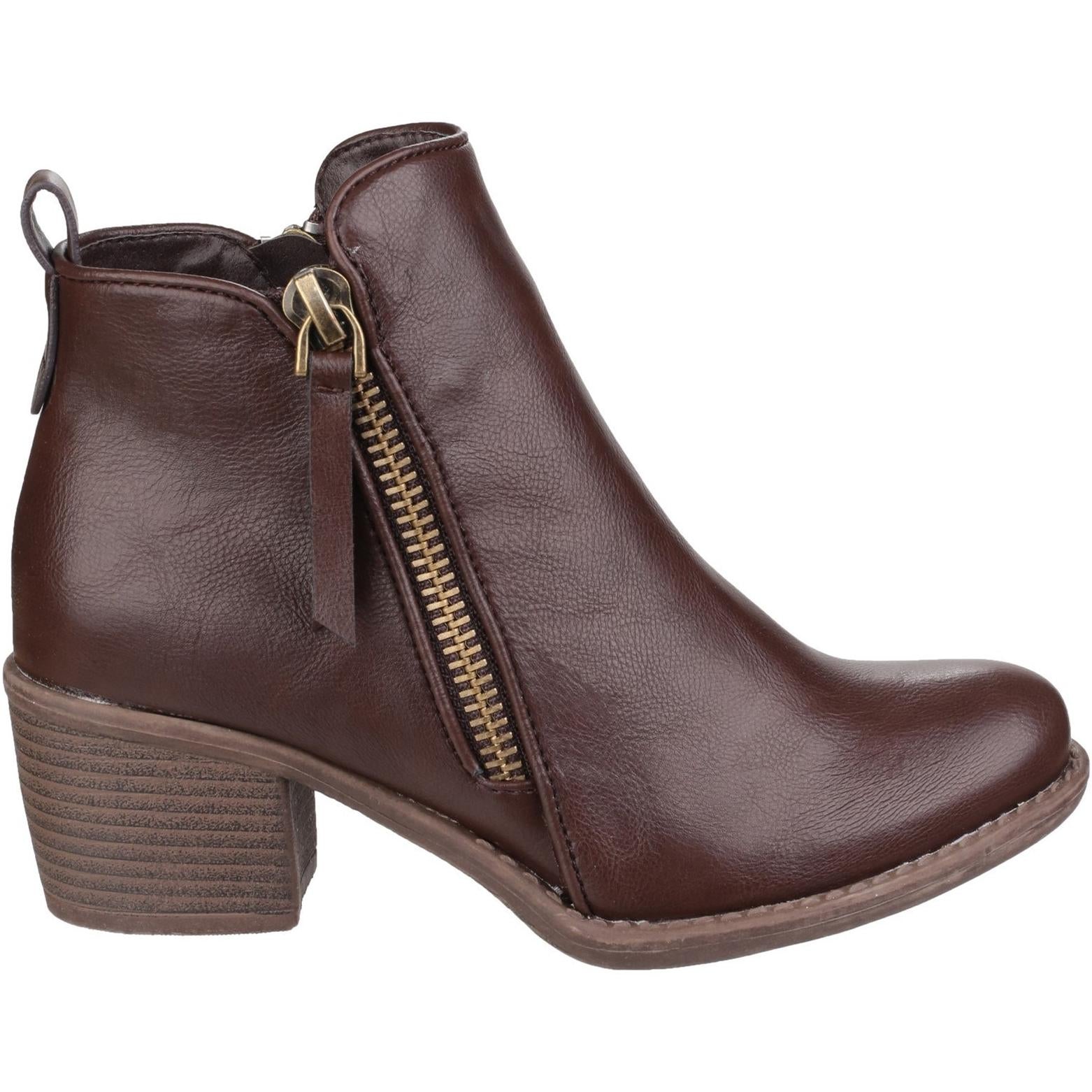 Divaz Dench Zip Up Ankle Boot