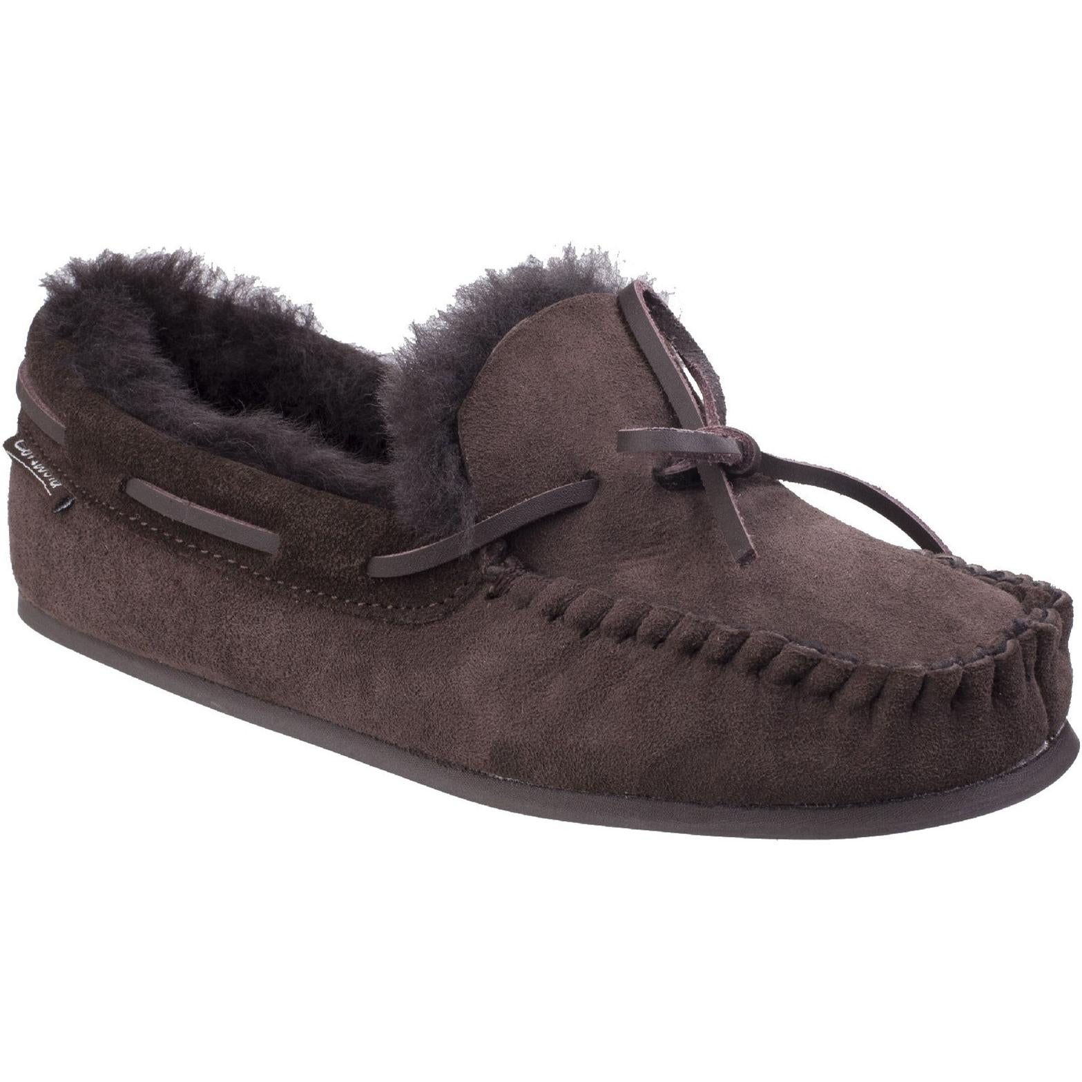 Cotswold Stanway Sheepskin Moccasin Slipper