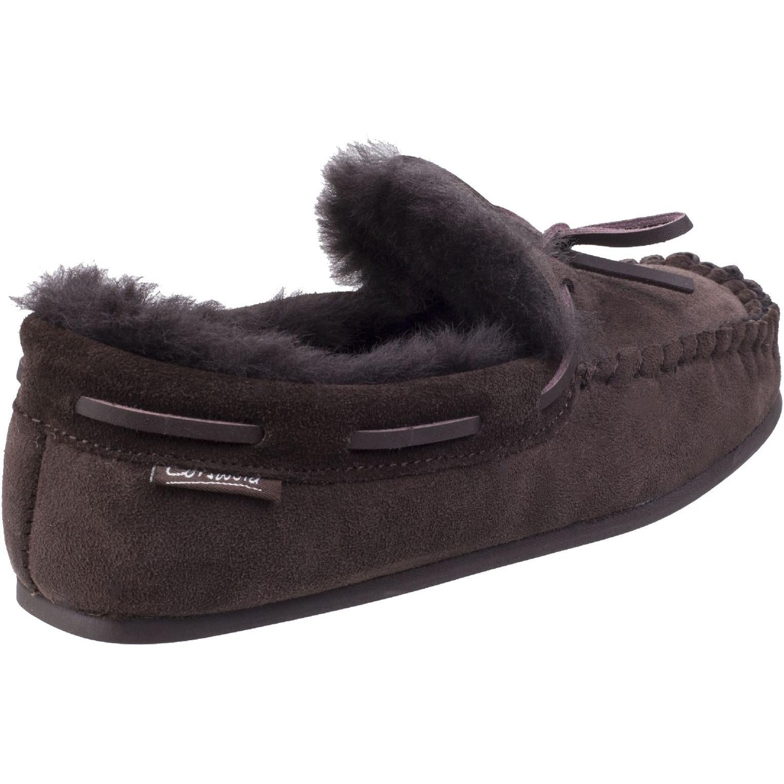 Cotswold Stanway Sheepskin Moccasin Slipper