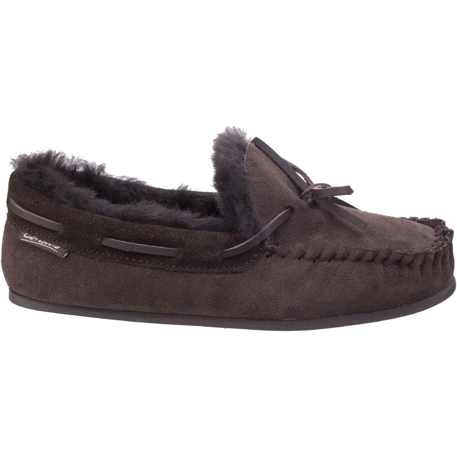 Cotswold Stanway Sheepskin Moccasin Slipper