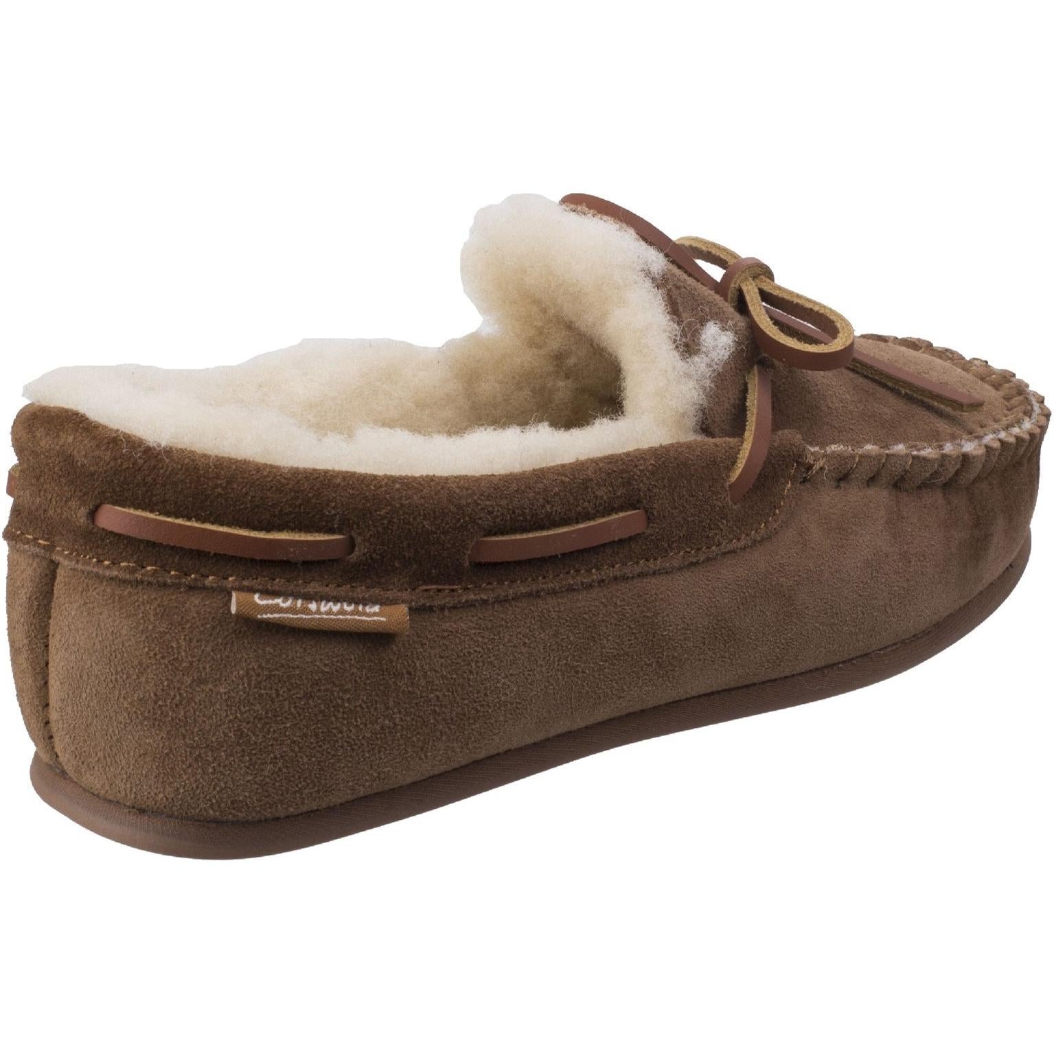 Cotswold Stanway Sheepskin Moccasin Slipper