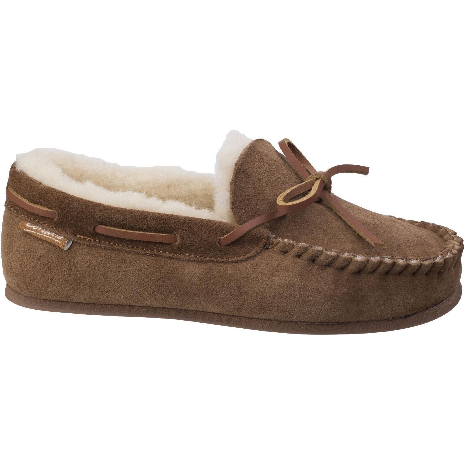 Cotswold Stanway Sheepskin Moccasin Slipper