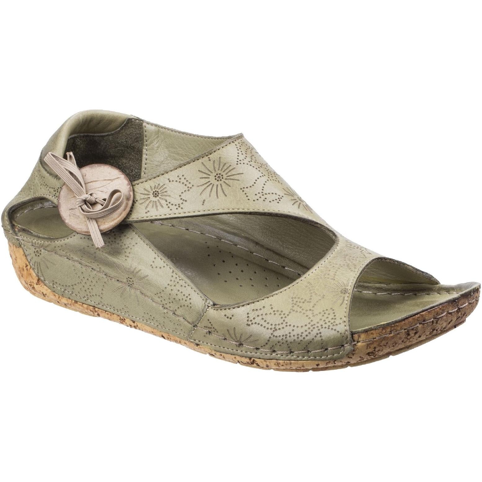 Riva Arlo Low Wedge Leather Sandal