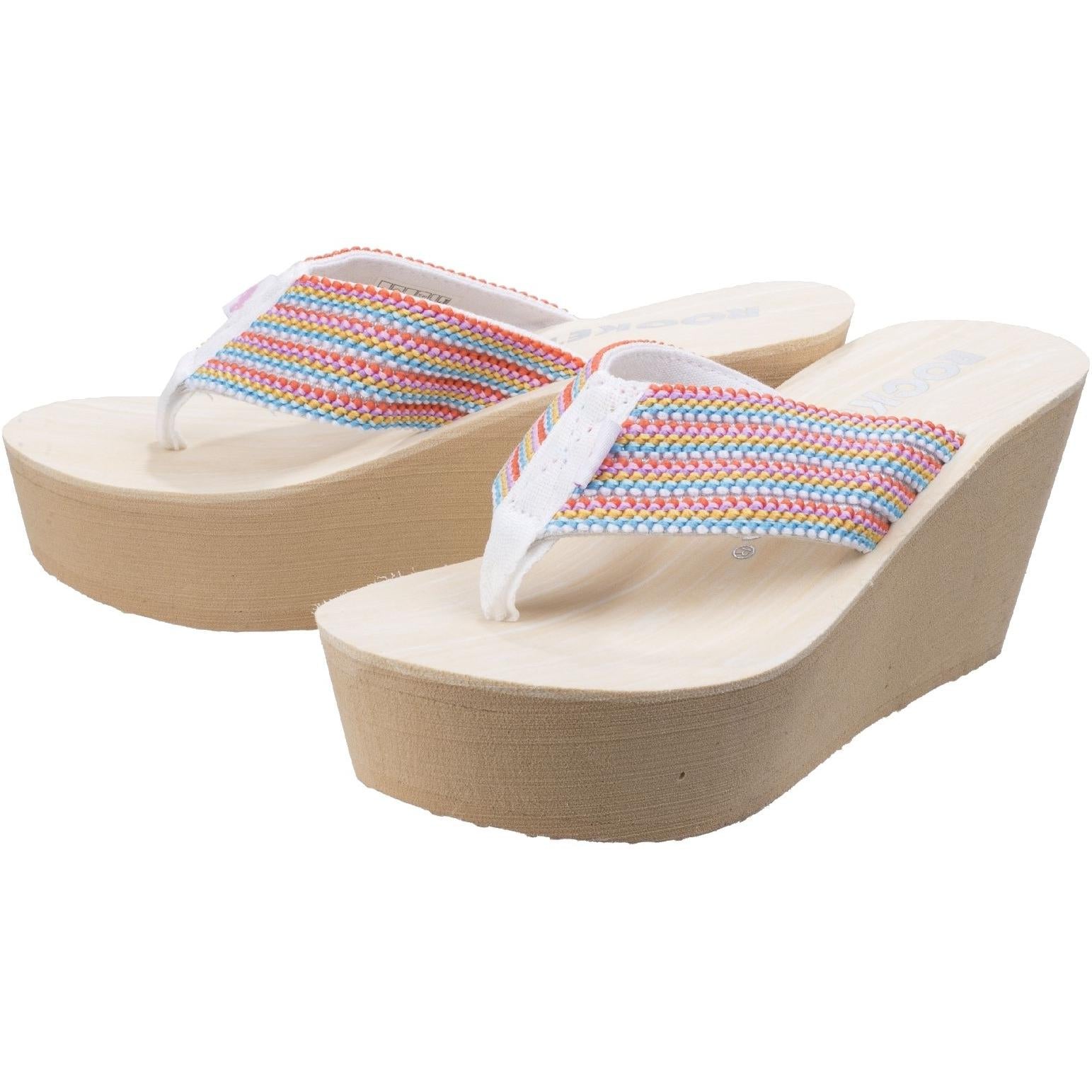 Rocket Dog Diver Groovy Stripe Wedge Sandal