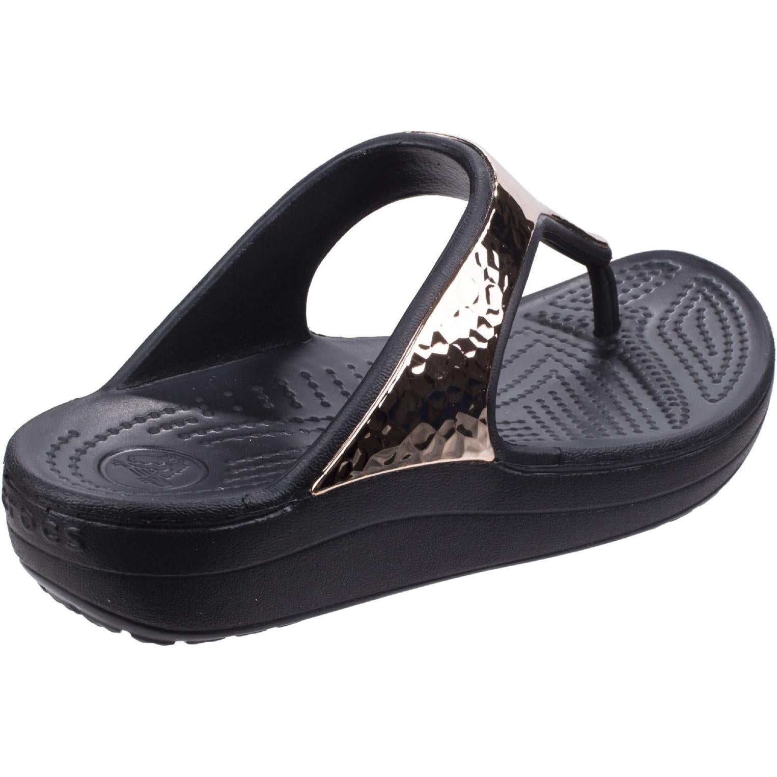 Crocs Sloane Hammered Metallic Flipflop Sandals