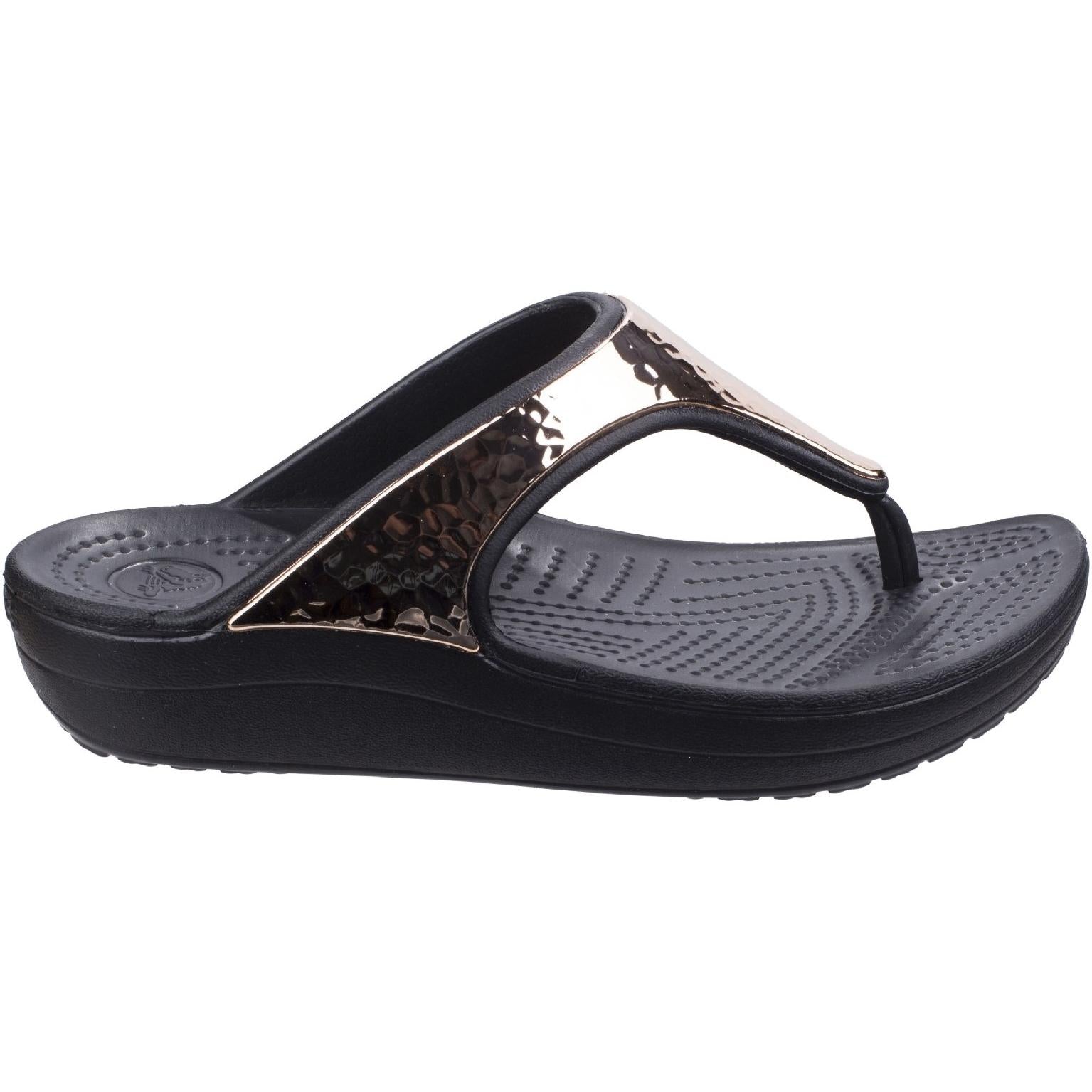 Crocs Sloane Hammered Metallic Flipflop Sandals