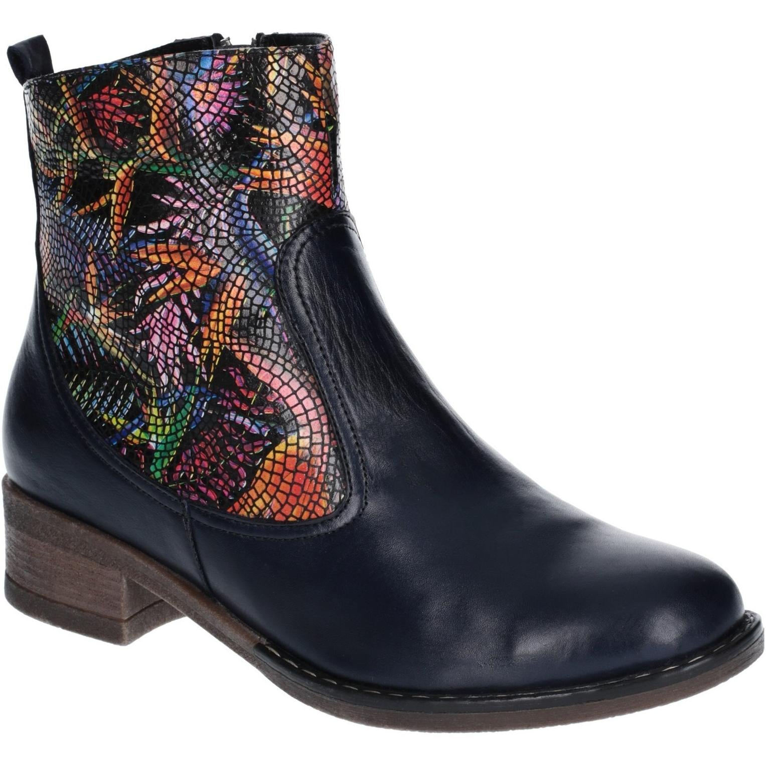 Riva Sesia Printed Lea/Lea Ankle Boot