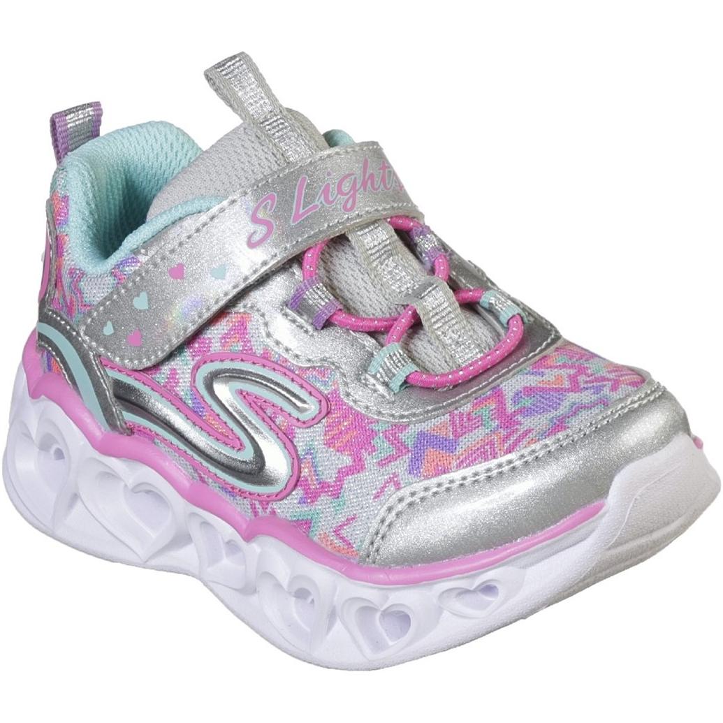 Skechers Heart Lights Graphic Gore & Strap Lighted Heart Midsole Trainer
