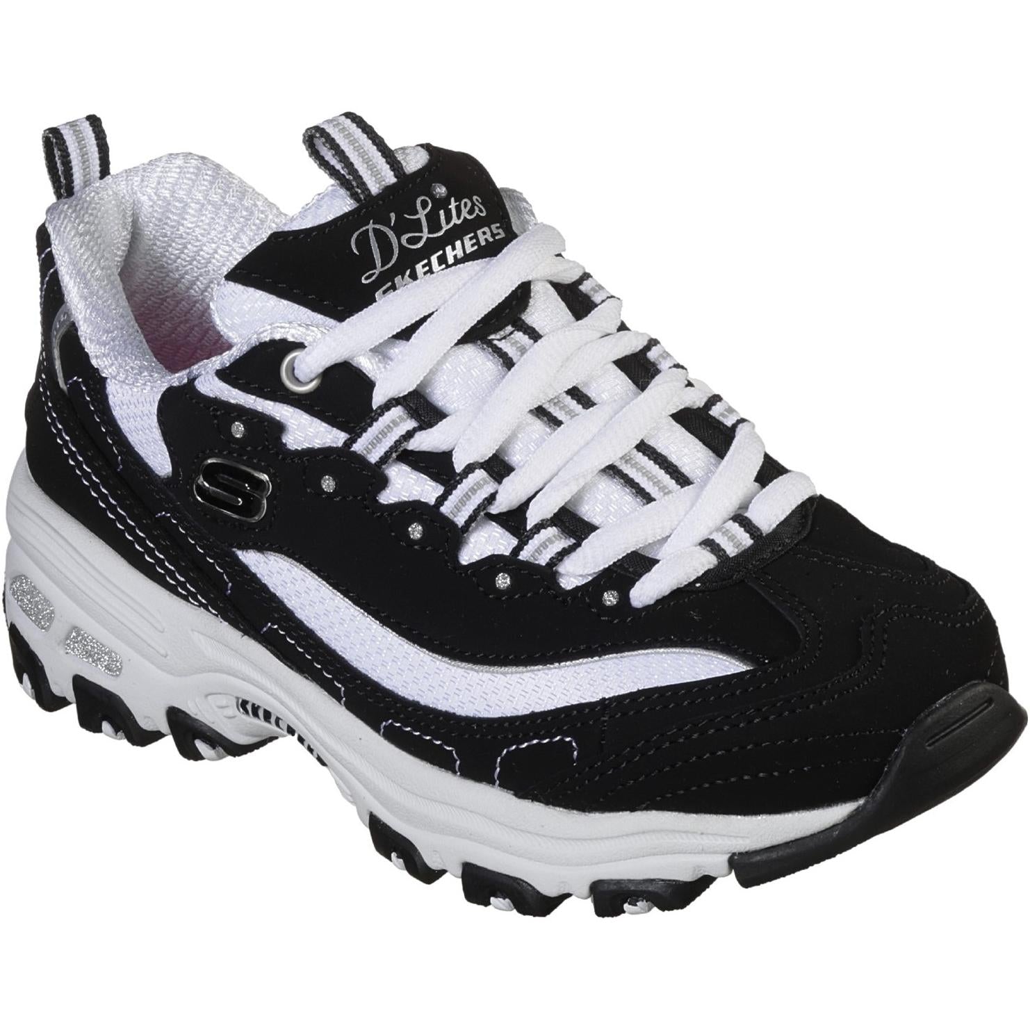 Skechers D'Lites - Biggest Fan Lace Up Trainer Air Cooled Memory Foam