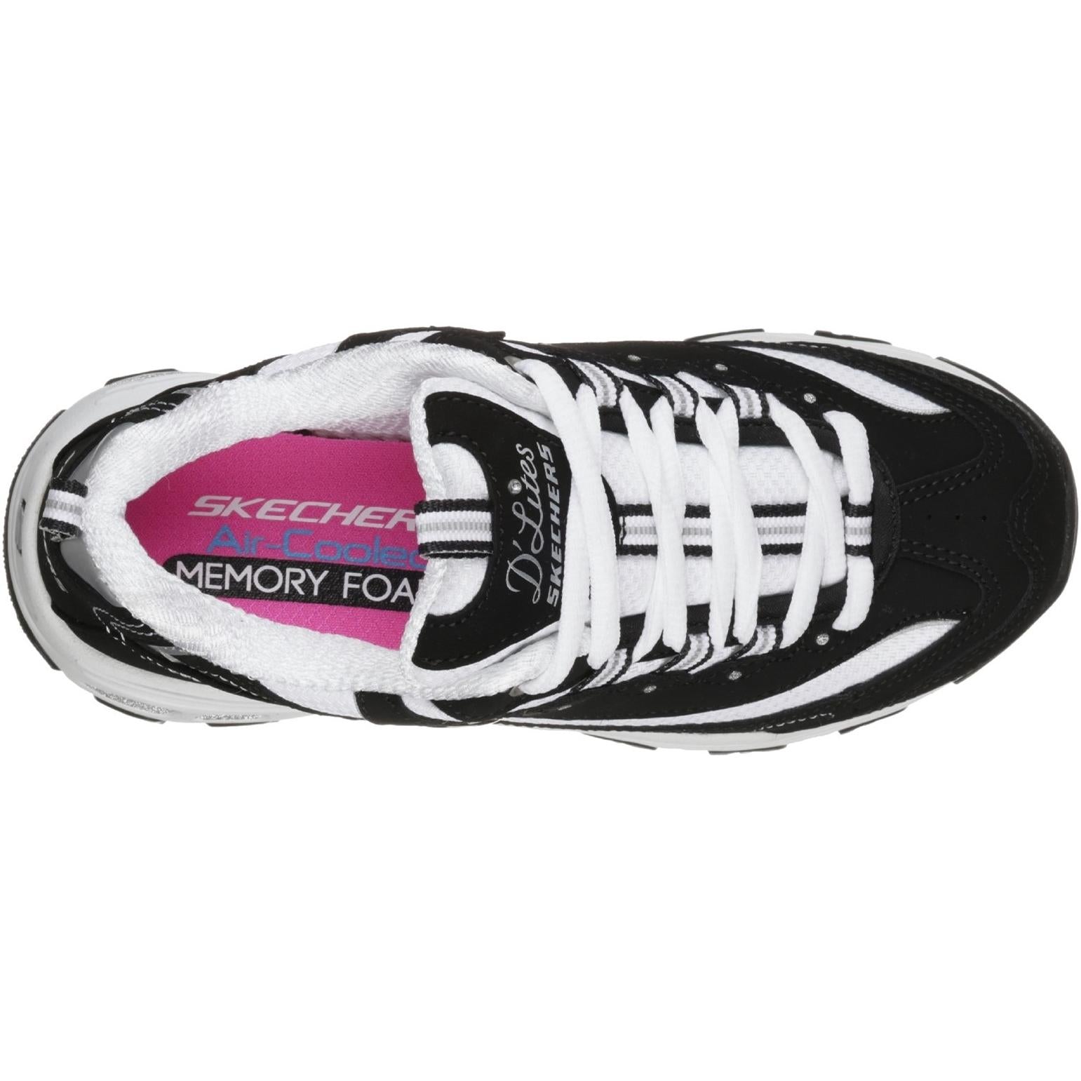 Skechers D'Lites - Biggest Fan Lace Up Trainer Air Cooled Memory Foam